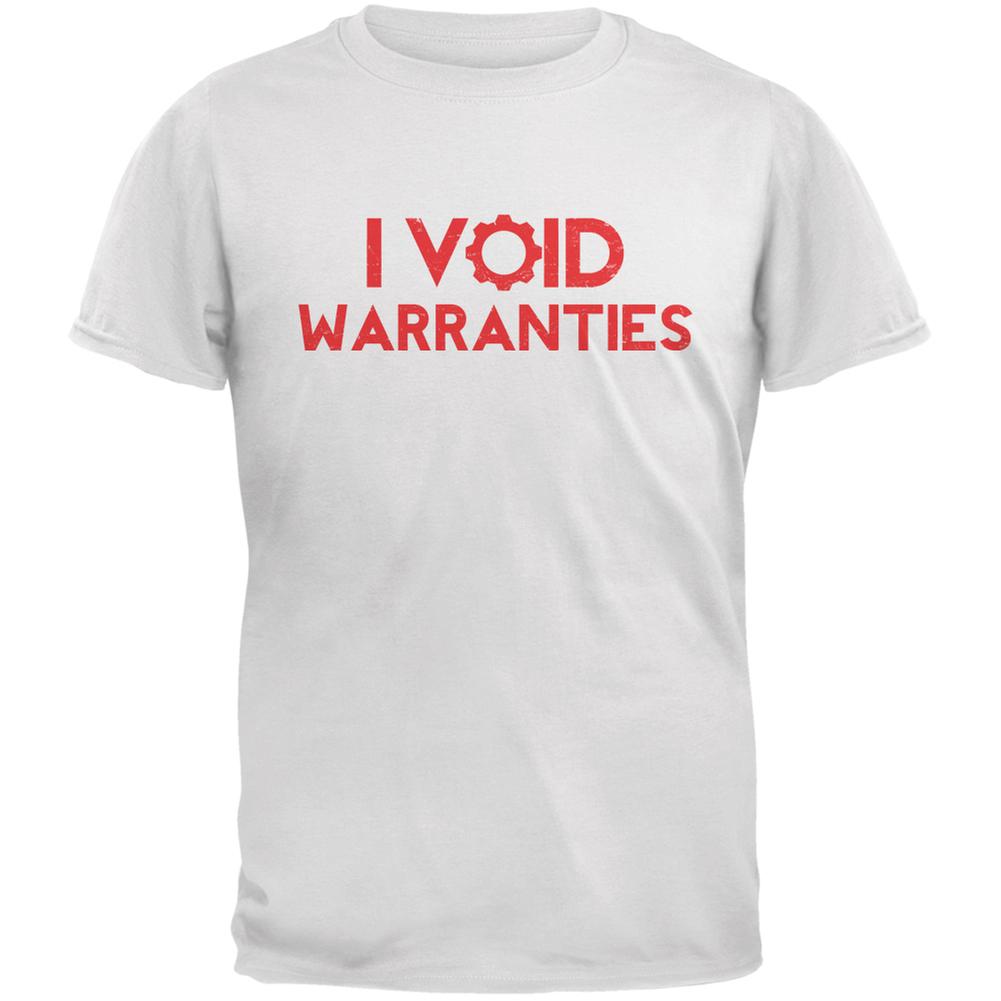 Automotive I Void Warranties White Adult T-Shirt Men's T-Shirts Old Glory 2XL White 