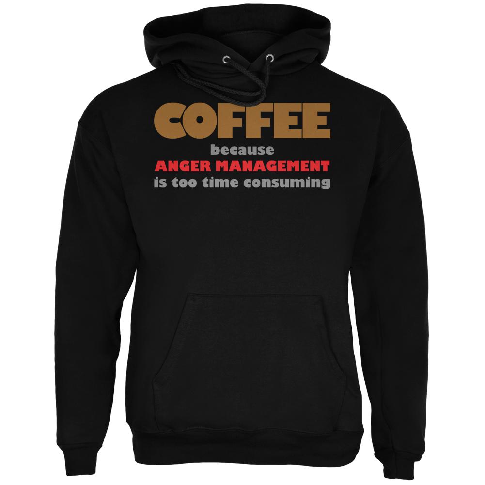 Coffee Anger Management Black Adult Hoodie Men's Hoodies Old Glory 2XL Black 