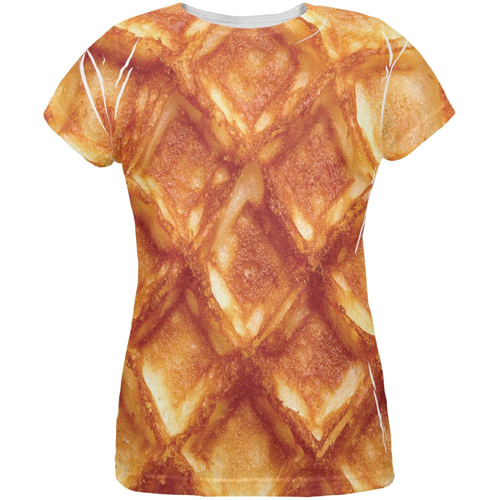 Waffle All Over Womens T-Shirt Women's T-Shirts Old Glory 2XL Multi 