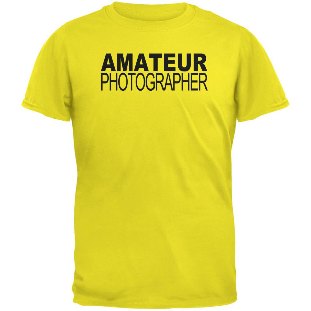 Halloween Amateur Photographer Costume Bright Yellow Adult T-Shirt Men's T-Shirts Old Glory 2XL Yellow 