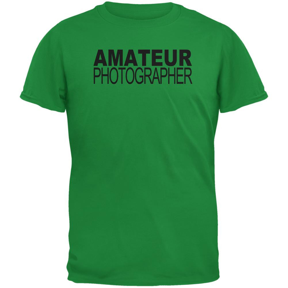 Halloween Amateur Photographer Costume Irish Green Adult T-Shirt Men's T-Shirts Old Glory 2XL Green 