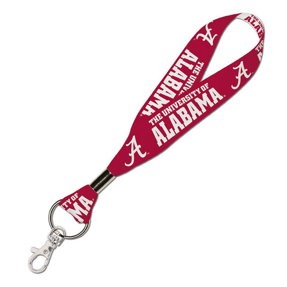 Alabama Crimson Tide - Name and Logo 1 inch Lanyard Key Strap Lanyards Old Glory   