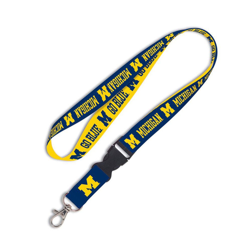 Michigan Wolverines - Name and Logo Lanyard Lanyards Old Glory OS Multicoloured 