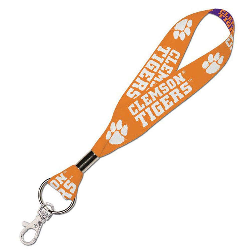 Clemson Tigers - Name and Logo 1 Inch Lanyard Key Strap Lanyards Old Glory OS Multicoloured 