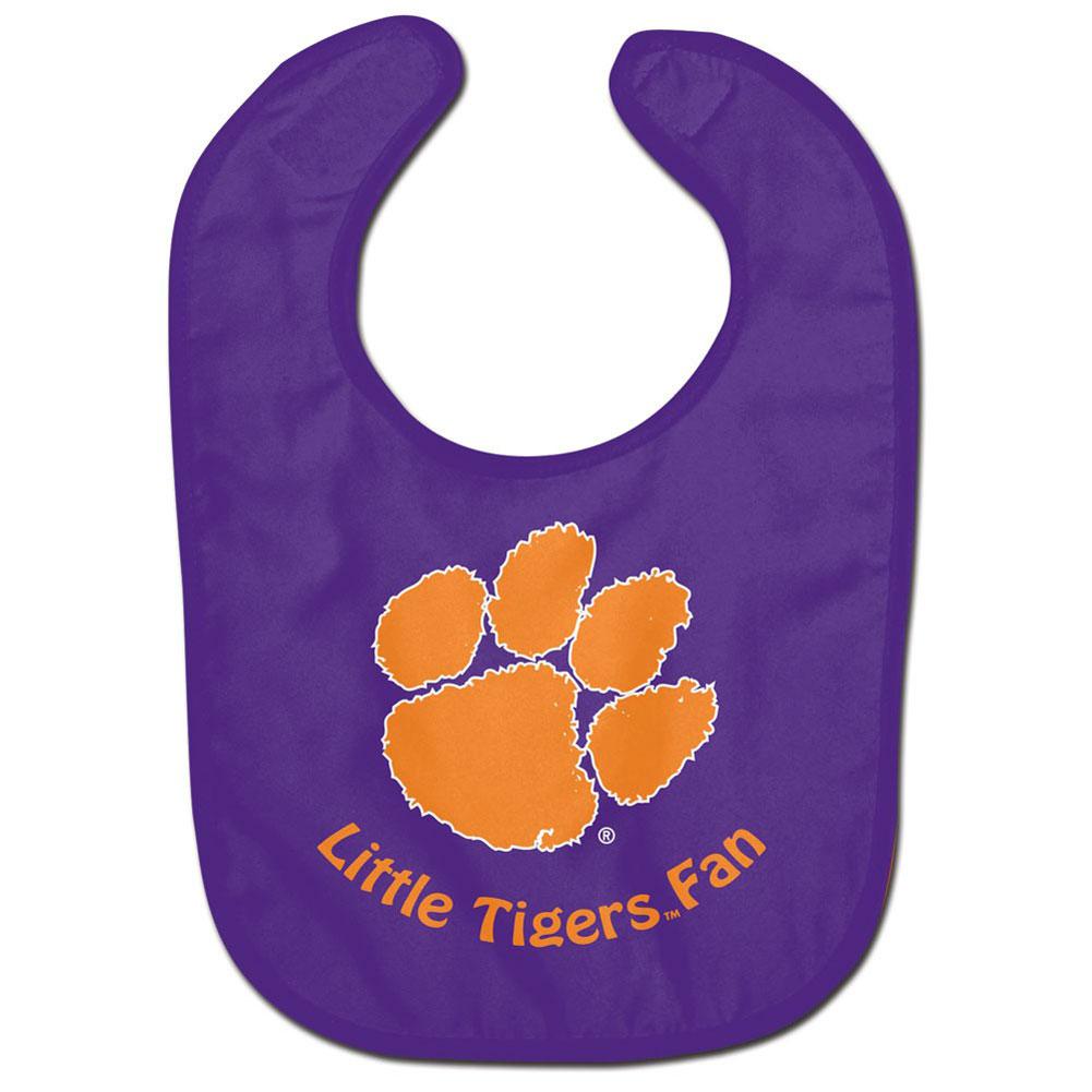 Clemson Tigers - Little Fan All Pro Baby Bib Bibs Old Glory OS Purple 