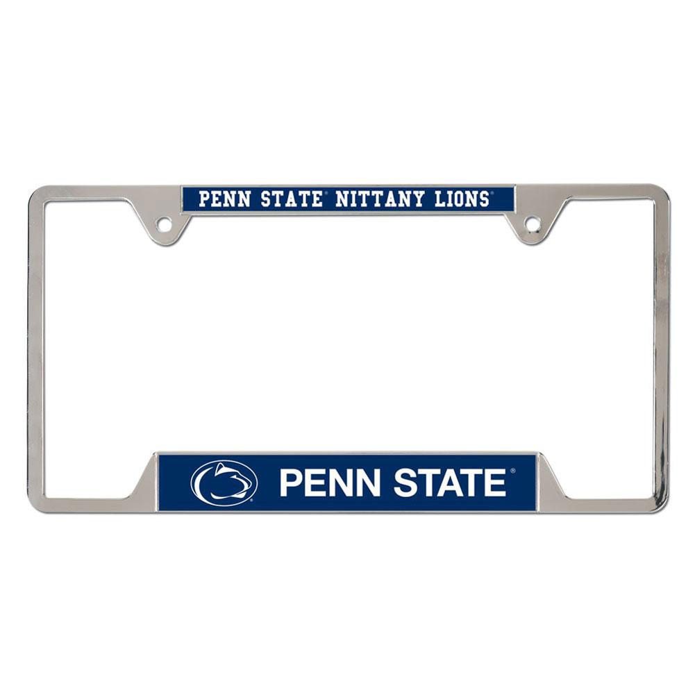 Penn State Nittany Lions - University of Metal License Plate Frame License Plate Frames Old Glory OS Silver 