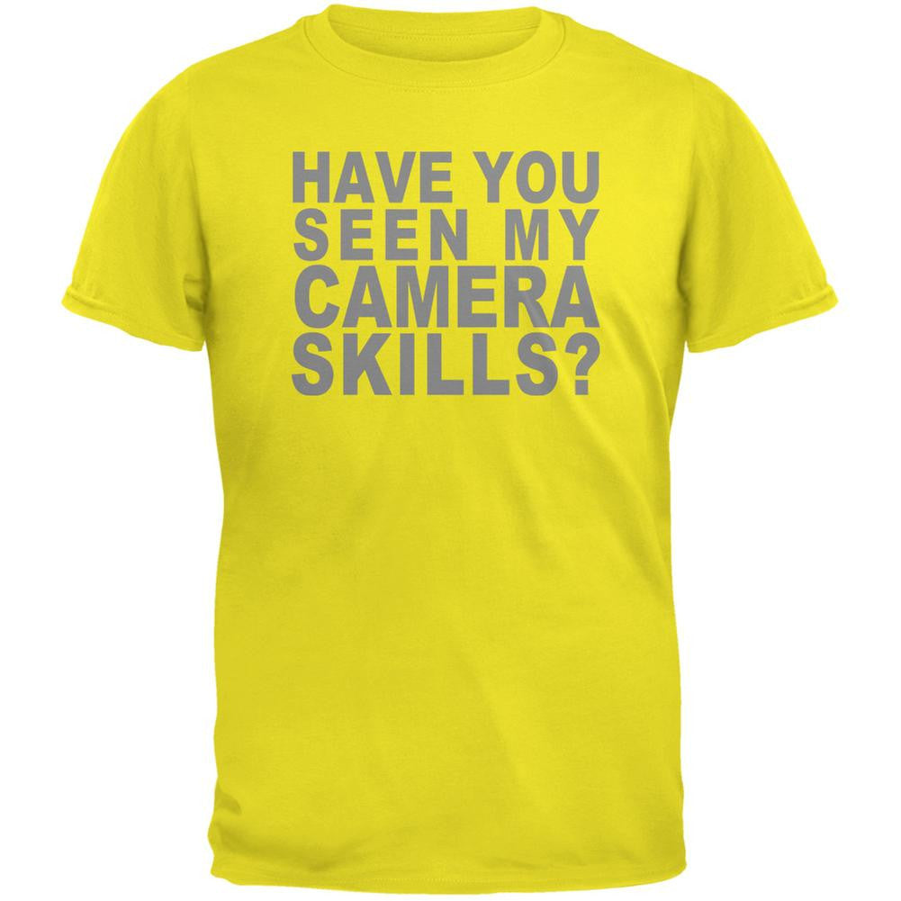 My Camera Skills Flip Up Flash Bright Yellow Adult T-Shirt Men's T-Shirts Old Glory 2XL Yellow 