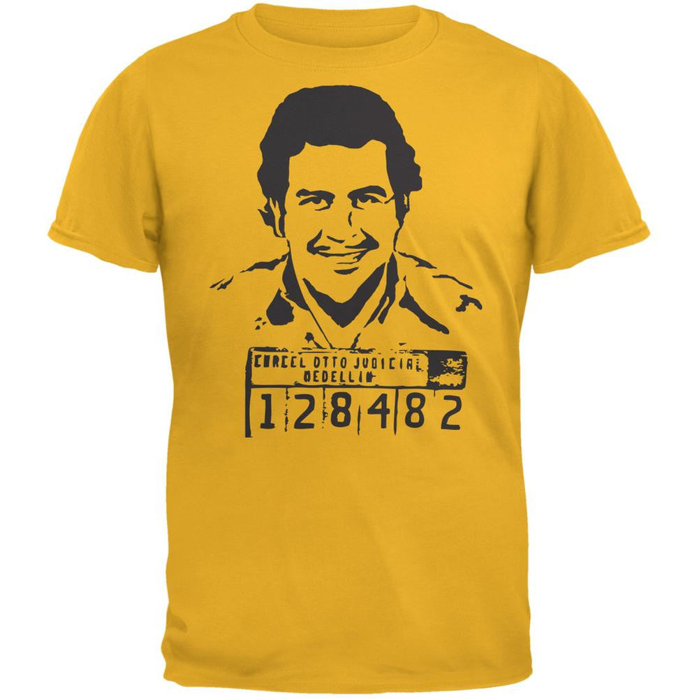 Pablo Escobar Gold Adult T-Shirt Men's T-Shirts Old Glory 2XL Yellow 