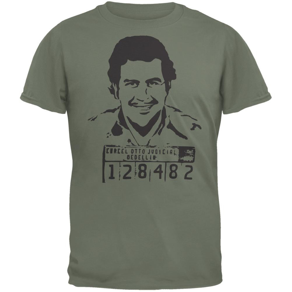 Pablo Escobar Military Green Adult T-Shirt Men's T-Shirts Old Glory 2XL Green 