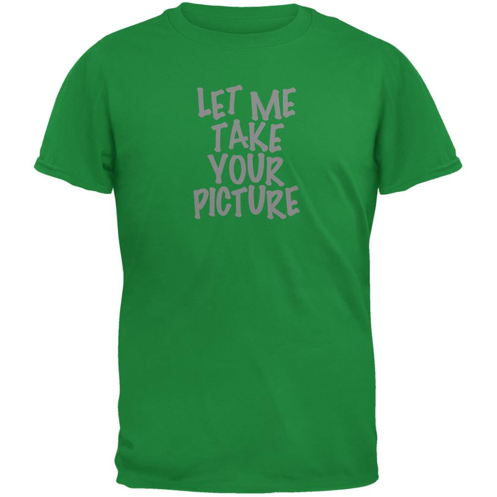 Take Your Photo Camera Flip Up Flash Irish Green Adult T-Shirt Men's T-Shirts Old Glory 2XL Green 