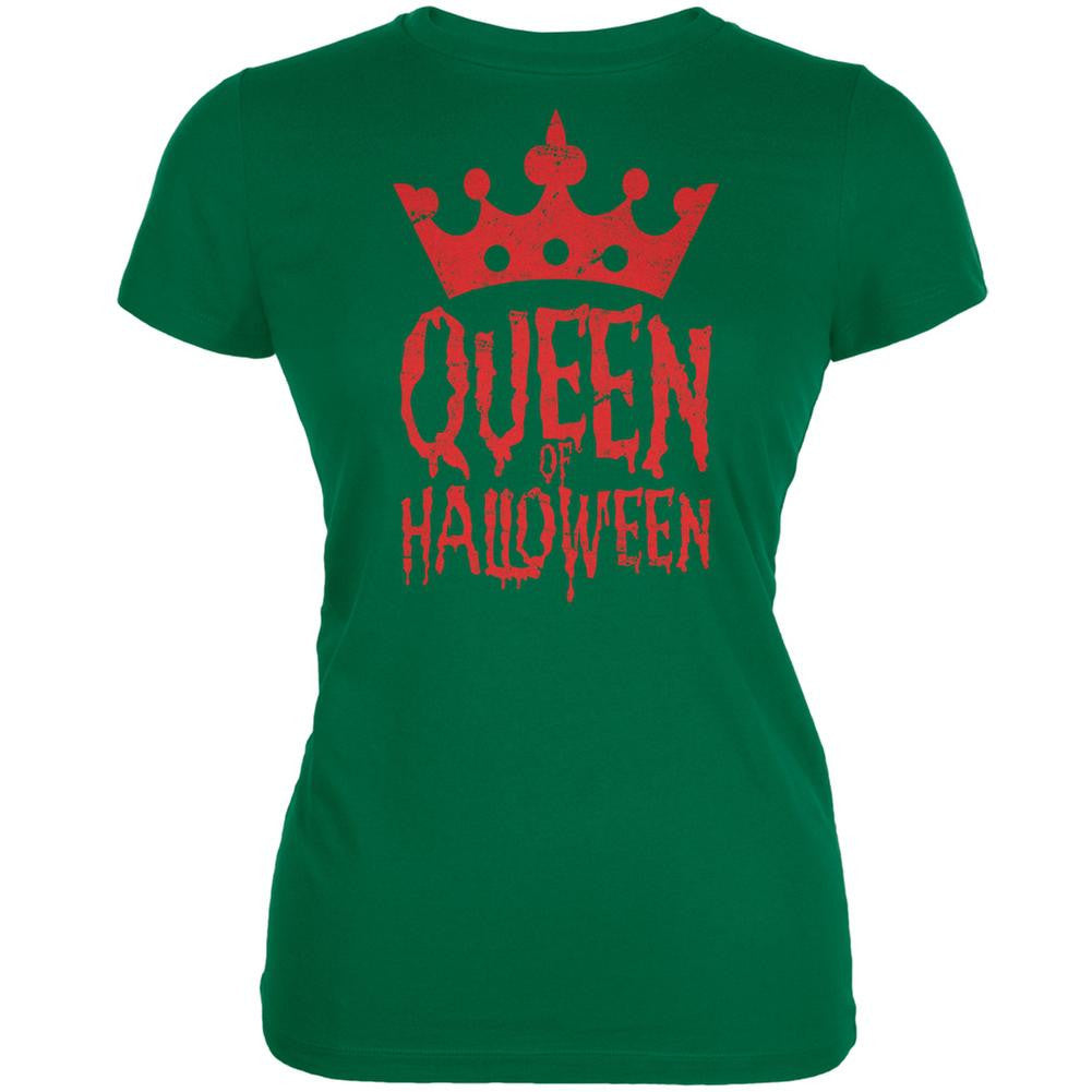 Halloween Queen Of Halloween Kelly Green Juniors Soft T-Shirt Juniors T-Shirts Old Glory 2XL Green 