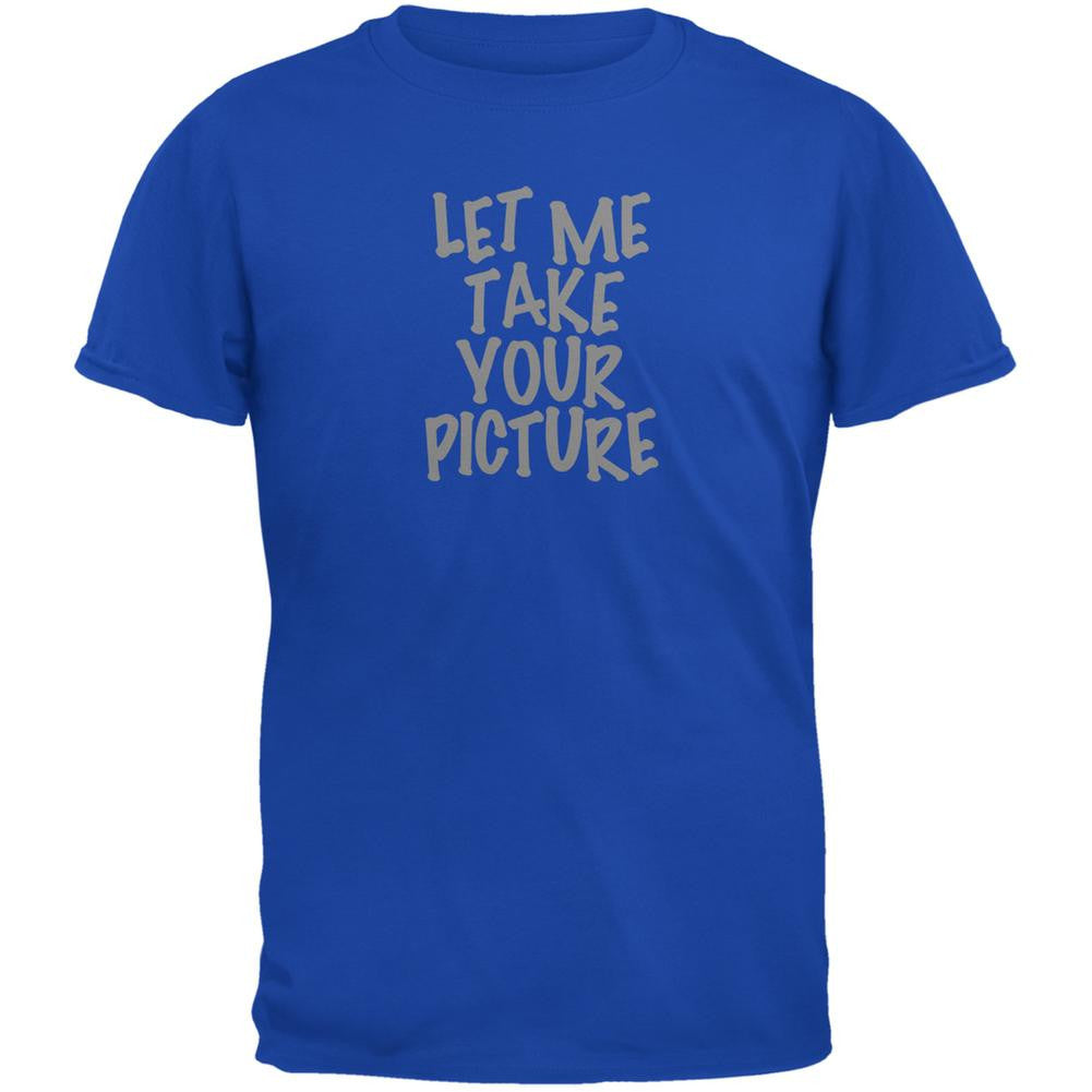 Take Your Photo Camera Flip Up Flash Royal Adult T-Shirt Men's T-Shirts Old Glory 2XL Blue 