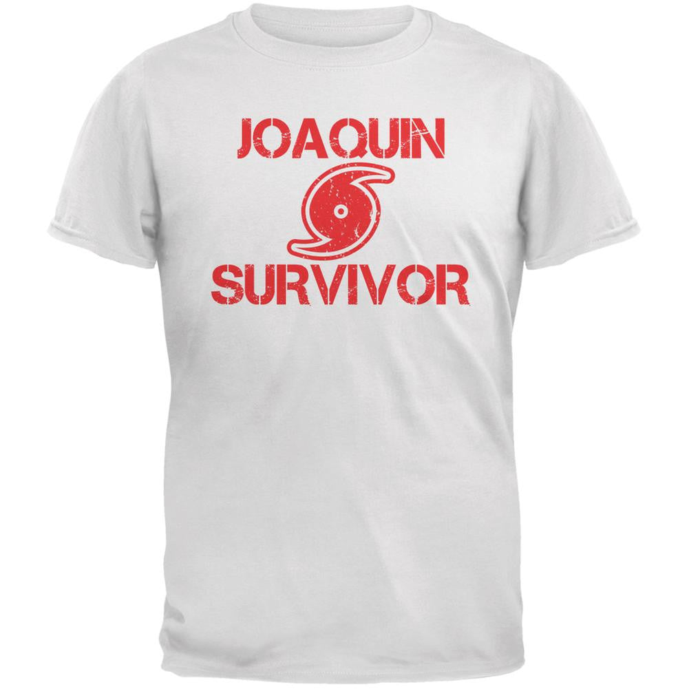 Hurricane Joaquin Survivor White Adult T-Shirt Men's T-Shirts Old Glory 2XL White 