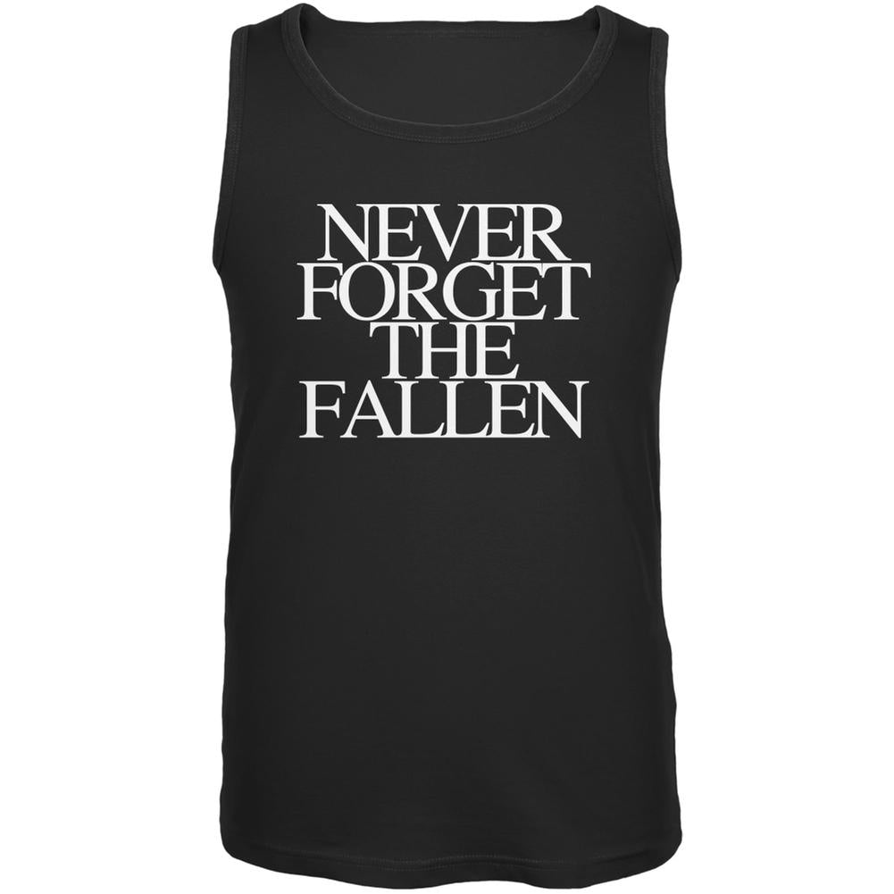 Never Forget the Fallen Black Adult Tank Top Men's Tank Tops Old Glory 2XL Black 