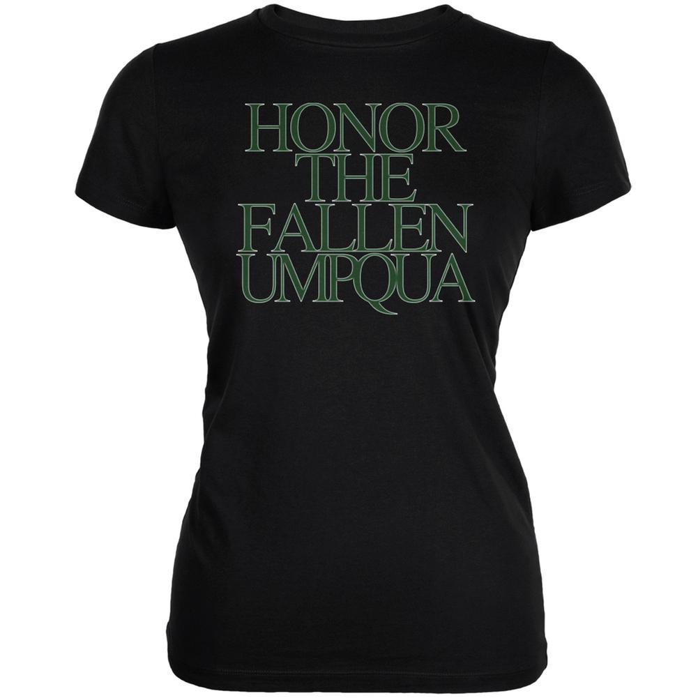 Honor the Fallen Umpqua Black Juniors Soft T-Shirt Juniors T-Shirts Old Glory 2XL Black 