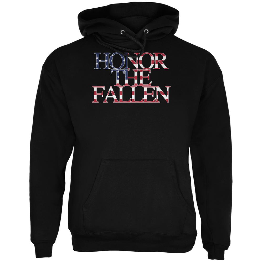 Honor the Fallen American Patriot Black Adult Hoodie Men's Hoodies Old Glory 2XL Black 