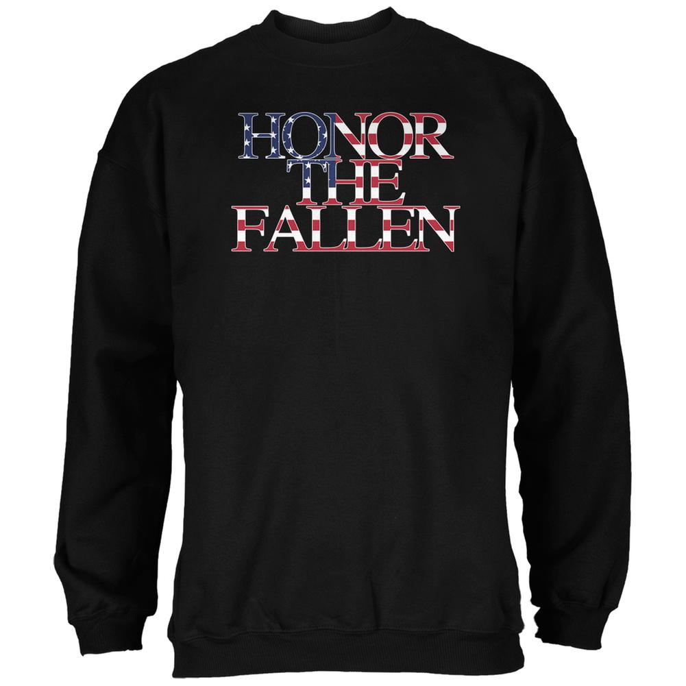 Honor the Fallen American Patriot Black Adult Sweatshirt Men's Sweatshirts Old Glory 2XL Black 