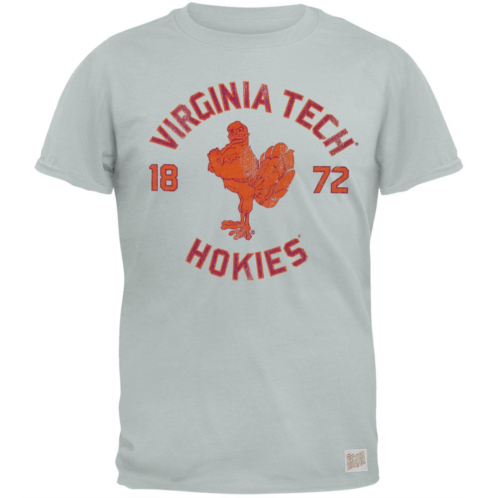 Virginia Tech Hokies - 1872 Vintage Adult Soft T-Shirt Men's T-Shirts Virginia Tech Hokies 2XL Grey 