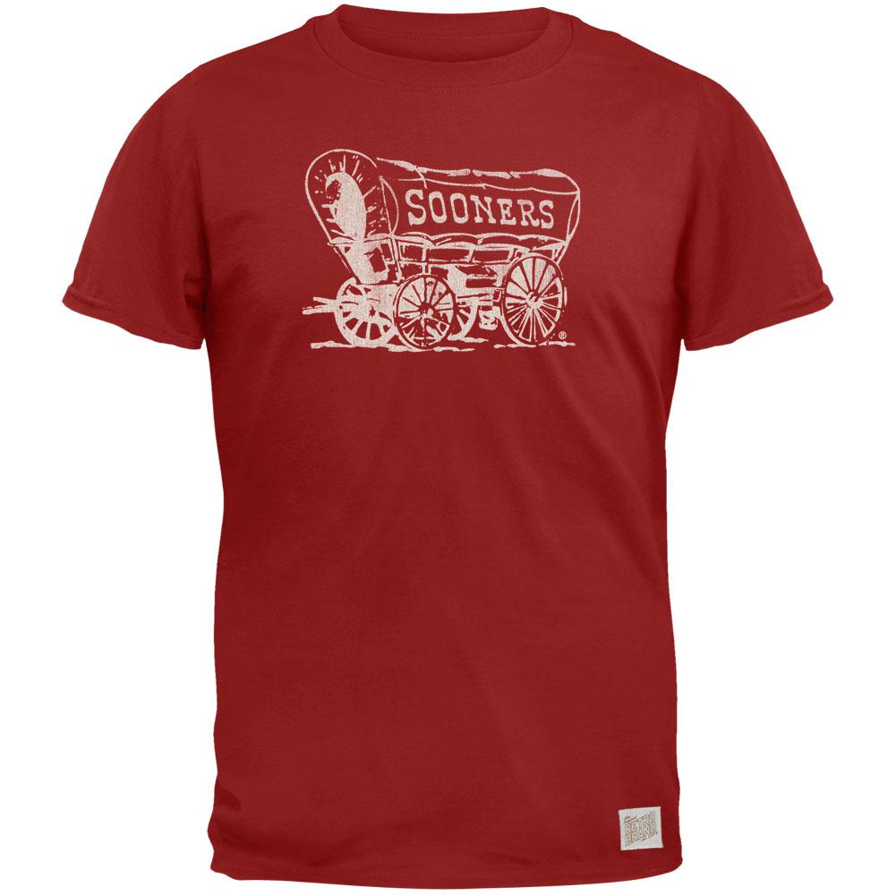 Oklahoma Sooners - Sketched Wagon Vintage Adult Soft T-Shirt Men's T-Shirts Oklahoma Sooners 2XL Red 