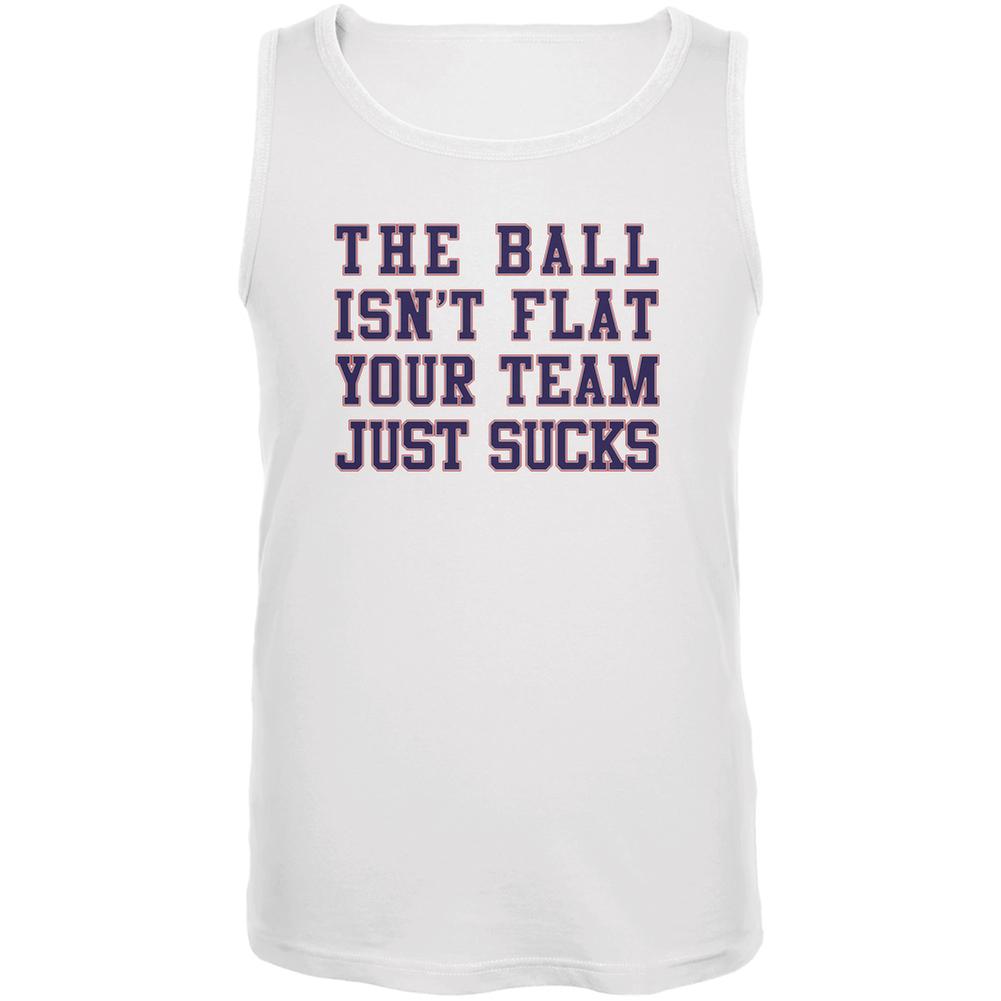 Deflategate Your Team Sucks White Adult Tank Top Men's Tank Tops Old Glory 2XL White 