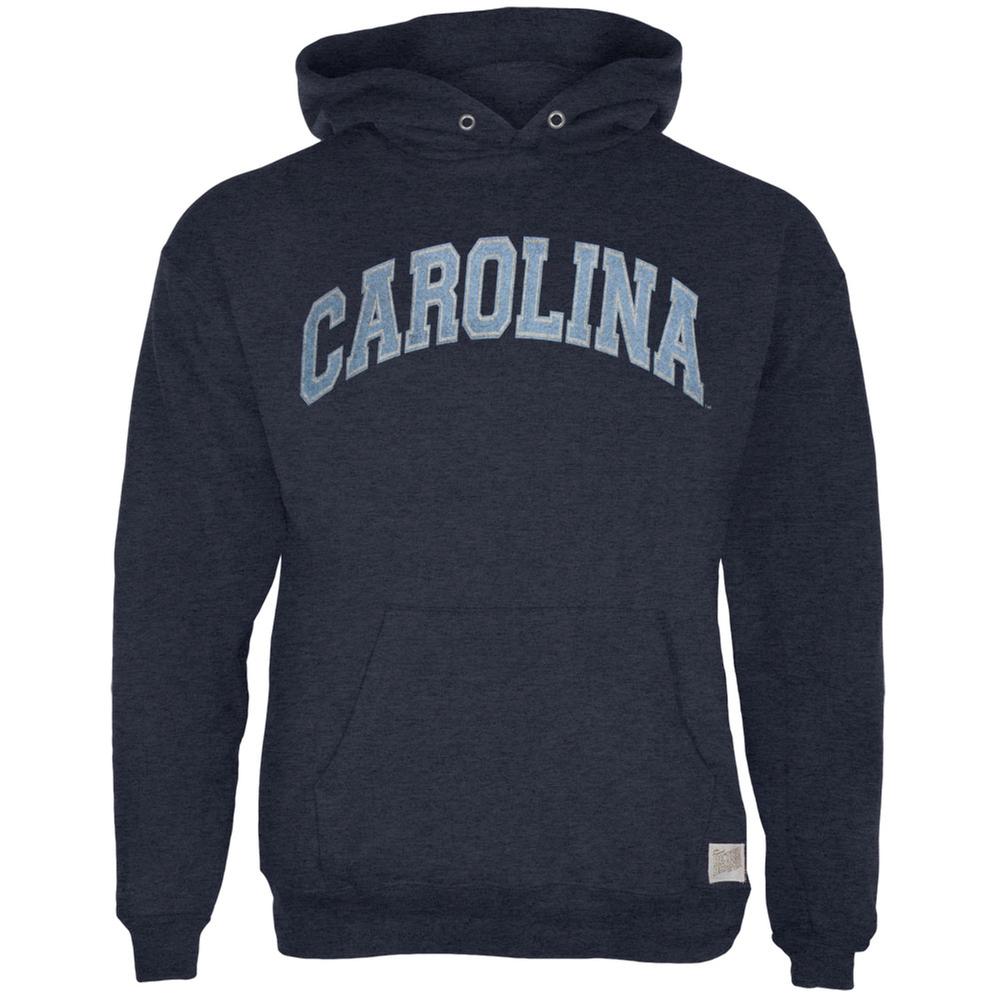 North Carolina Tar Heels - Arched Letters Tri-Blend Adult Pullover Hoodie Men's Hoodies North Carolina Tar Heels 2XL Blue 