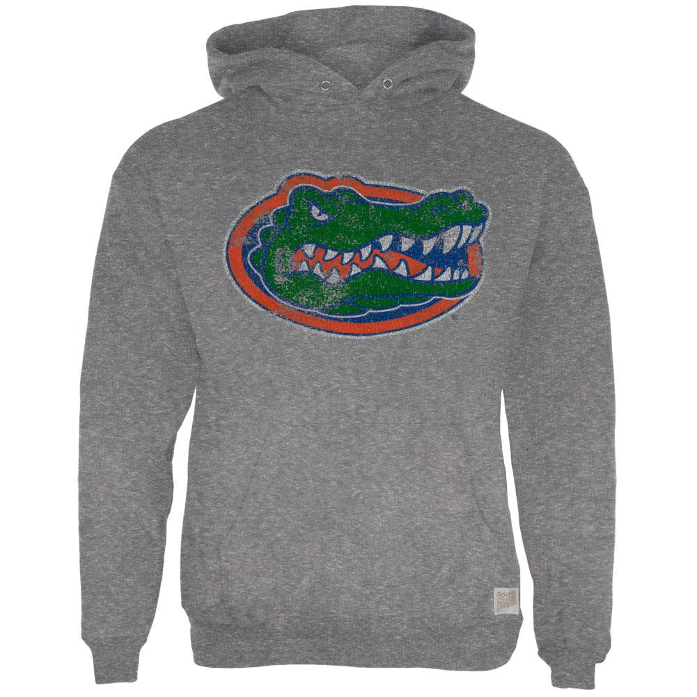 Florida Gators Gator Head Tri-Blend Adult Pullover Hoodie Men's Hoodies Florida Gators SM Grey 