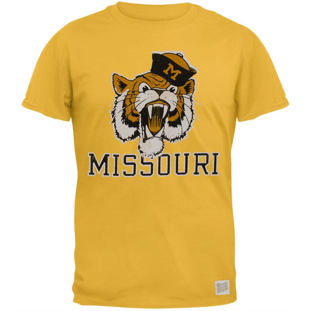 Missouri Tigers - Distressed Tiger Vintage Adult Soft T-Shirt Men's T-Shirts Missouri Tigers   