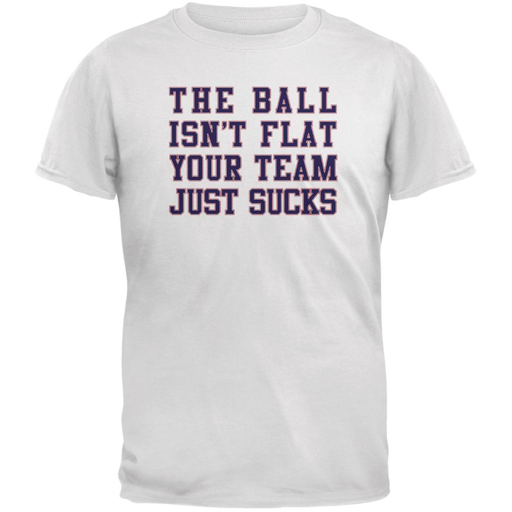 Deflategate Your Team Sucks White Youth T-Shirt Youth T-Shirts Old Glory LG White 