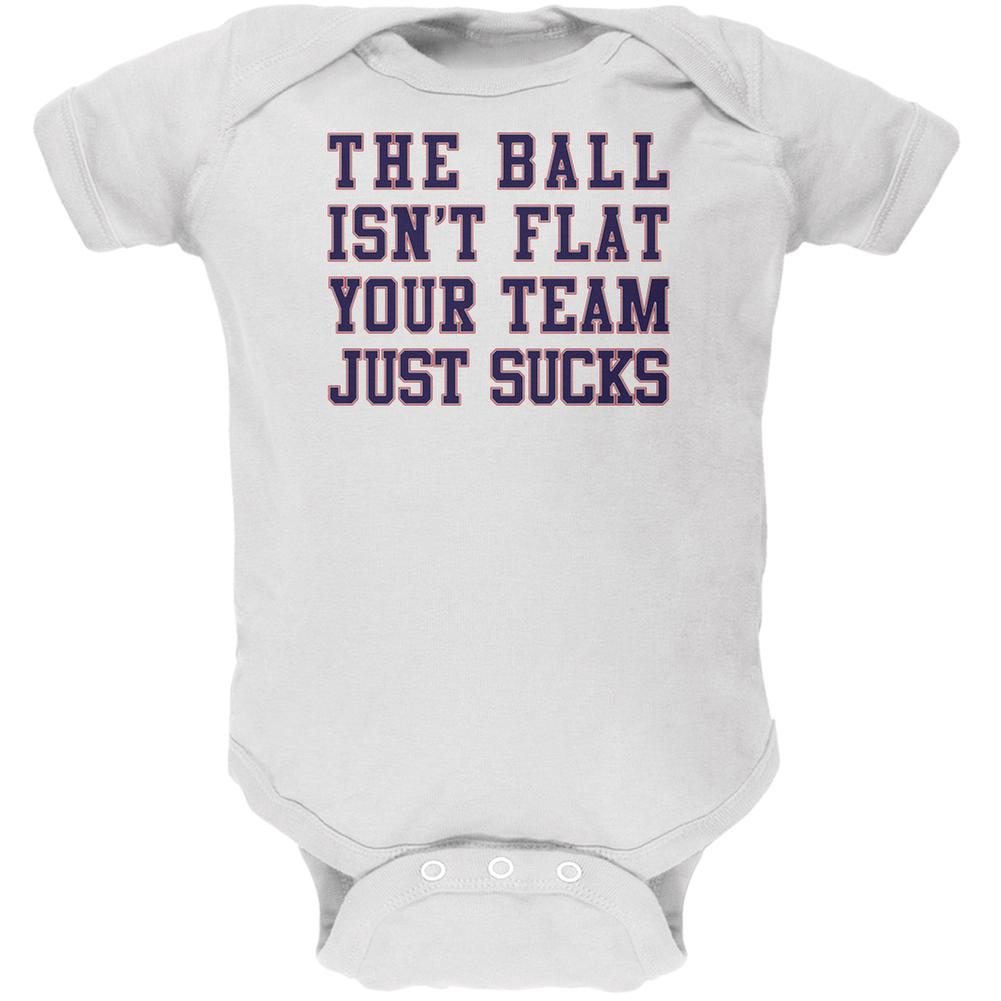 Deflategate Your Team Sucks White Soft Baby One Piece Baby One Piece Old Glory 0-3M White 