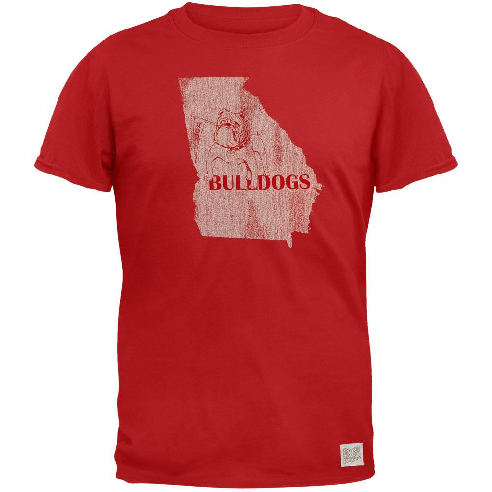 Georgia Bulldogs - Distressed State Vintage Adult Soft T-Shirt Men's T-Shirts Georgia Bulldogs   