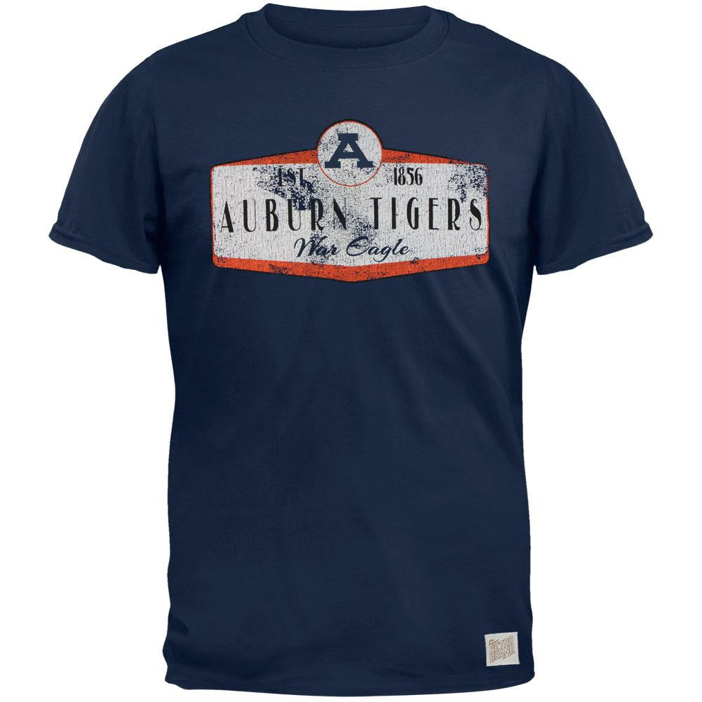 Auburn Tigers - Distressed War Eagle Sign Vintage Adult Soft T-Shirt Men's T-Shirts Auburn Tigers   