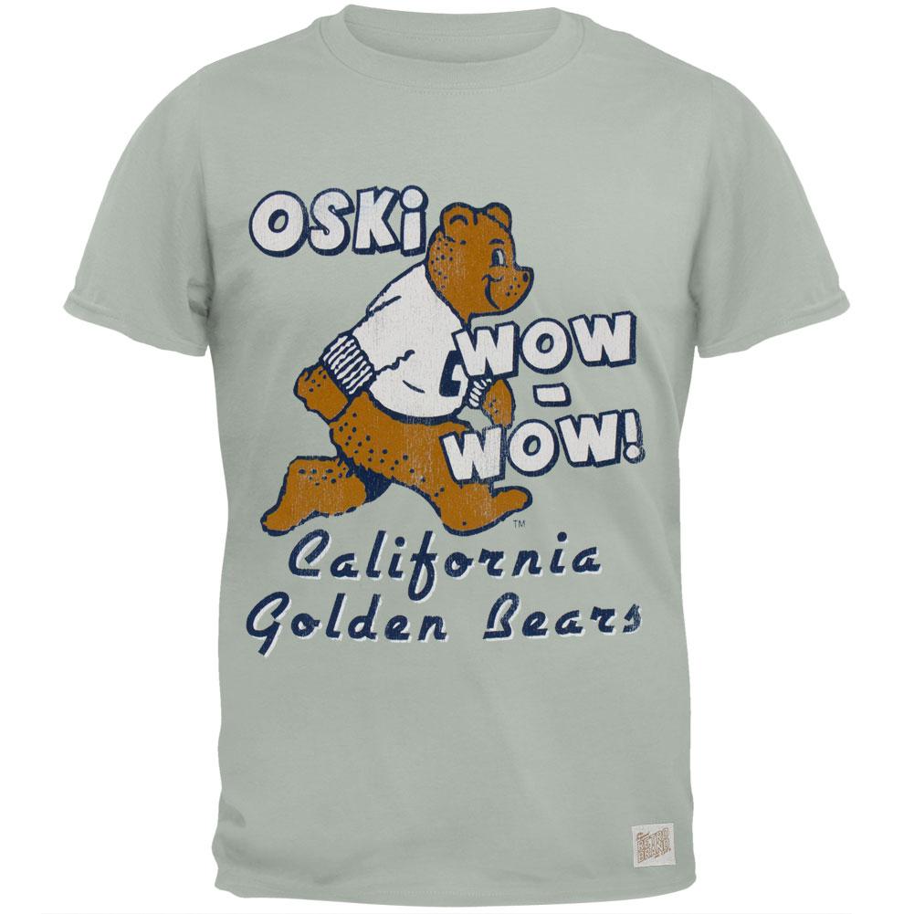 California Bears - Oski Wow Wow Vintage Adult Soft T-Shirt Men's T-Shirts California Golden Bears 2XL Grey 