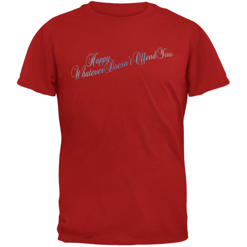 Happy Whatever Doesn't Offend You Red Youth T-Shirt Youth T-Shirts Old Glory LG Red 