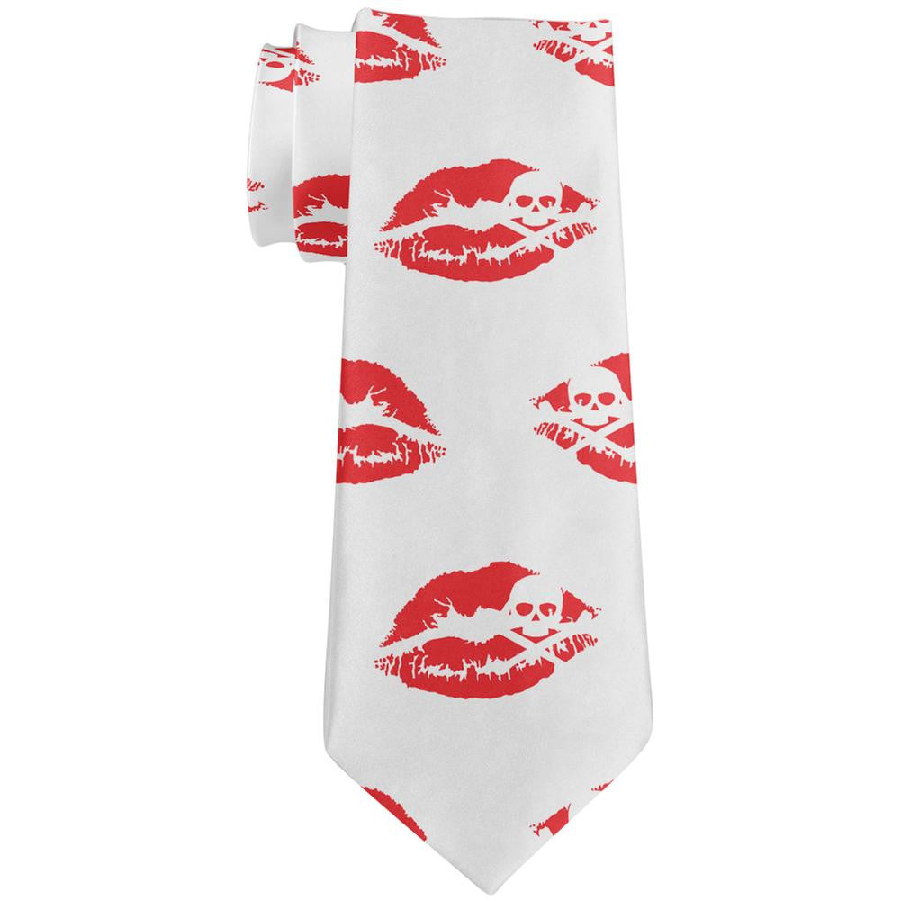 Valentines Day Kiss of Death All Over Neck Tie Men's Neck Ties Old Glory   