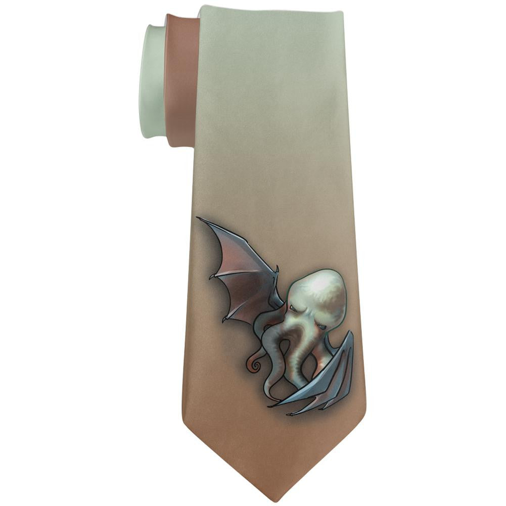 Halloween Cthulhu Horror All Over Neck Tie Men's Neck Ties Old Glory   