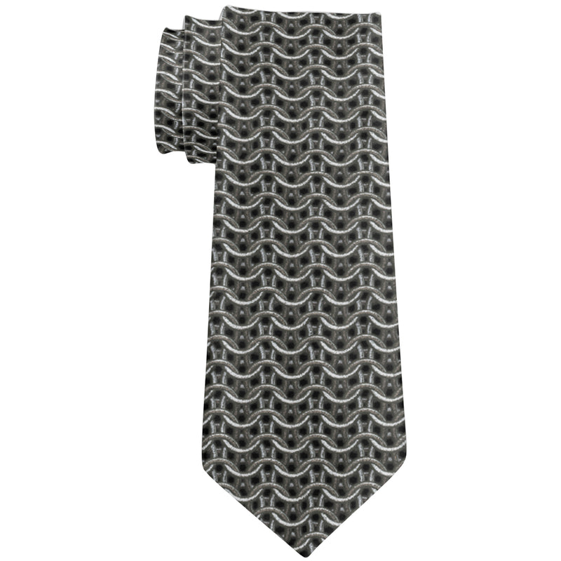 Chainmail Warrior All Over Neck Tie Men's Neck Ties Old Glory OS Multi 