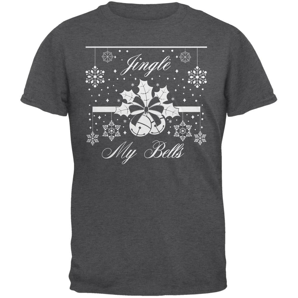 Christmas Jingle My Bells Dark Heather Adult T-Shirt Men's T-Shirts Old Glory 2XL Grey 