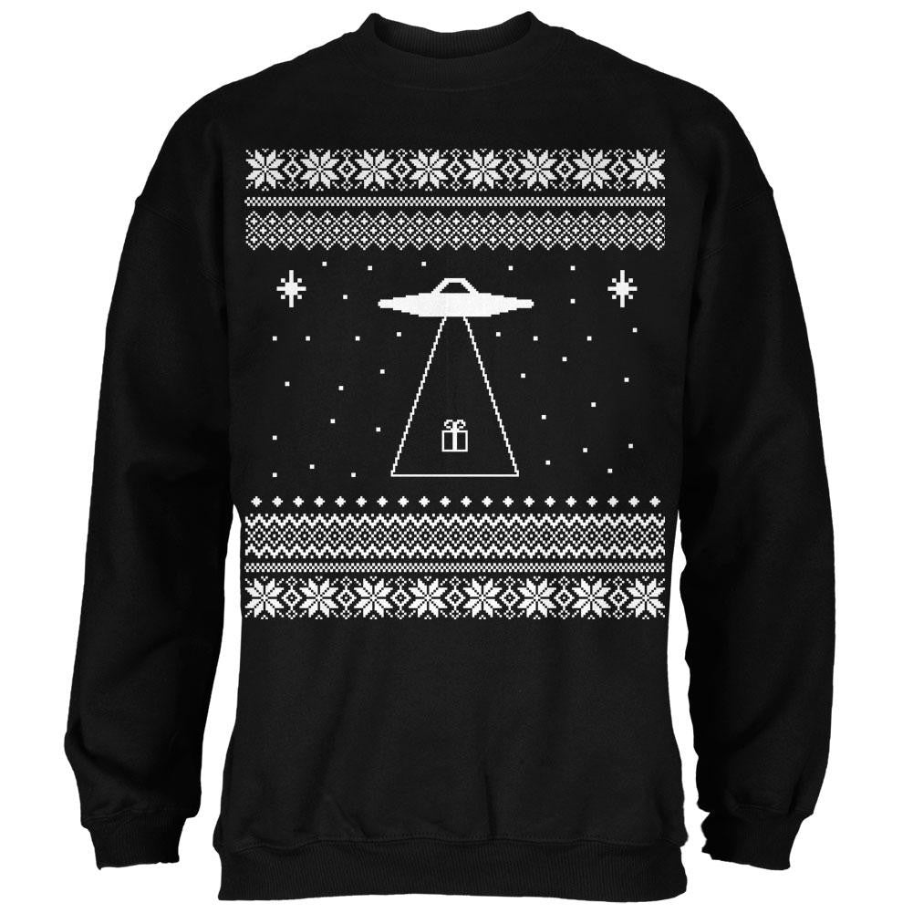 Alien Beam Ugly XMAS Sweater Black Adult Sweatshirt Men's Sweatshirts Old Glory 2XL Black 