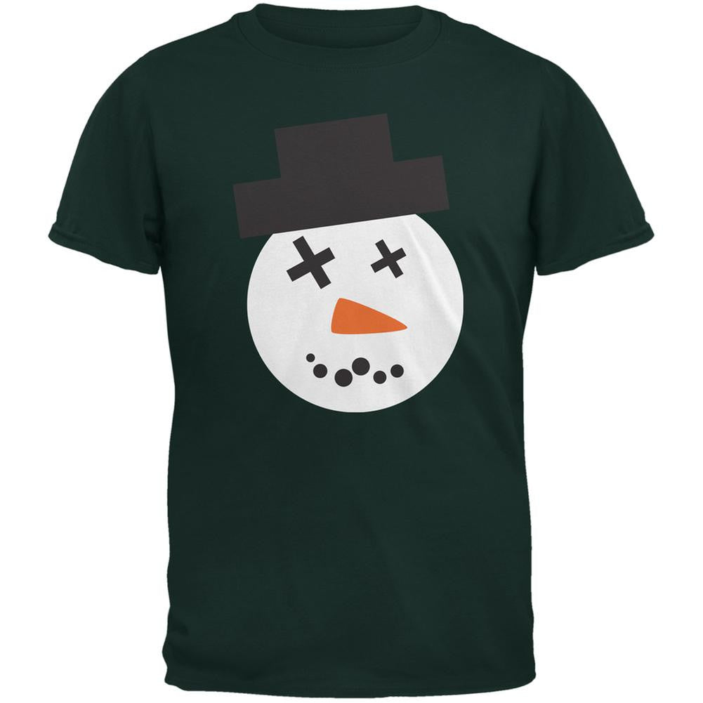 Snowman Face Ugly Christmas Sweater Forest Adult T-Shirt Men's T-Shirts Old Glory   