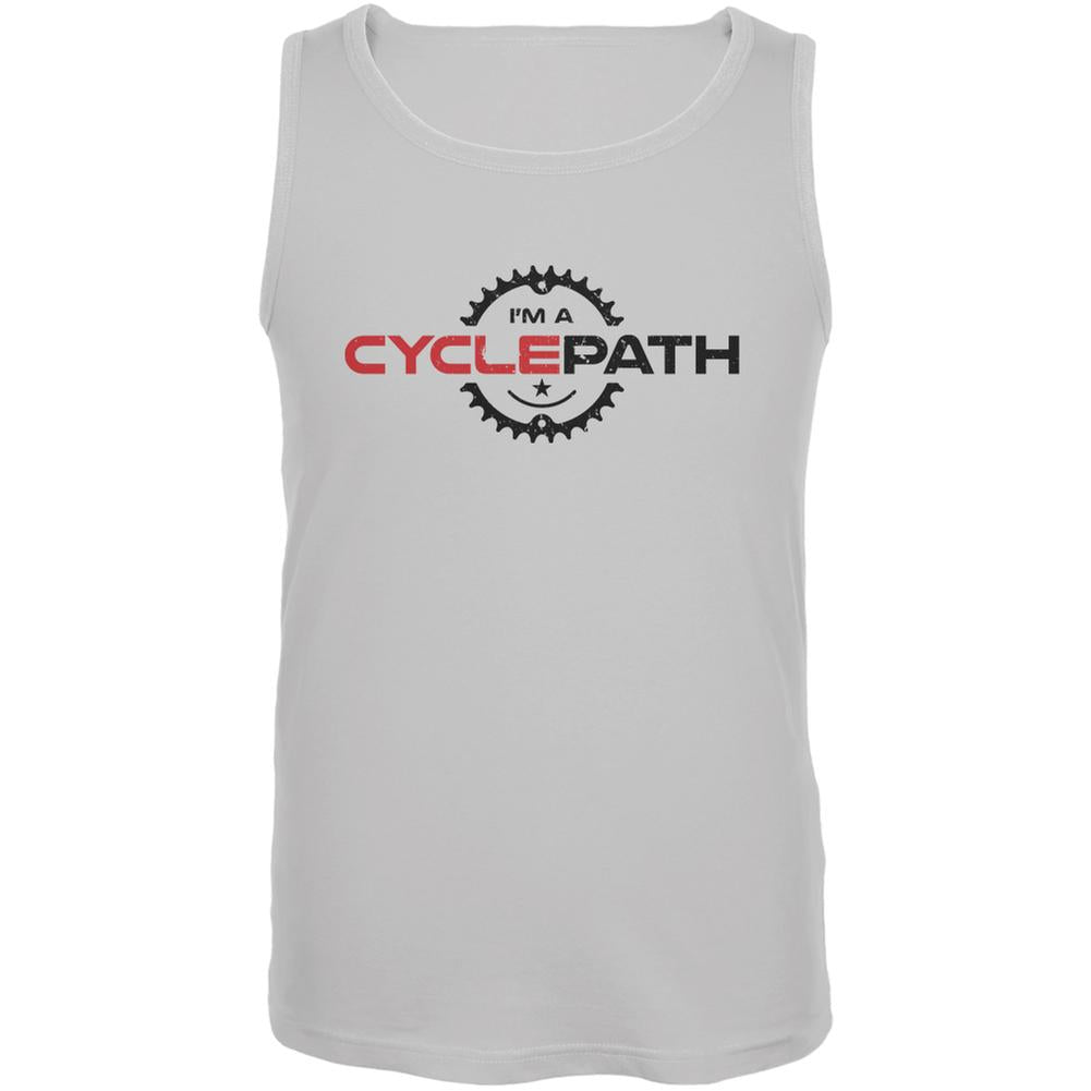 Biking I'm A Cyclepath White Adult Tank Top Men's Tank Tops Old Glory 2XL White 
