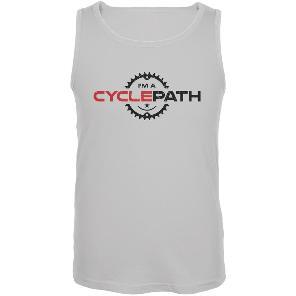 Biking I'm A Cyclepath White Adult Tank Top Men's Tank Tops Old Glory 2XL White 