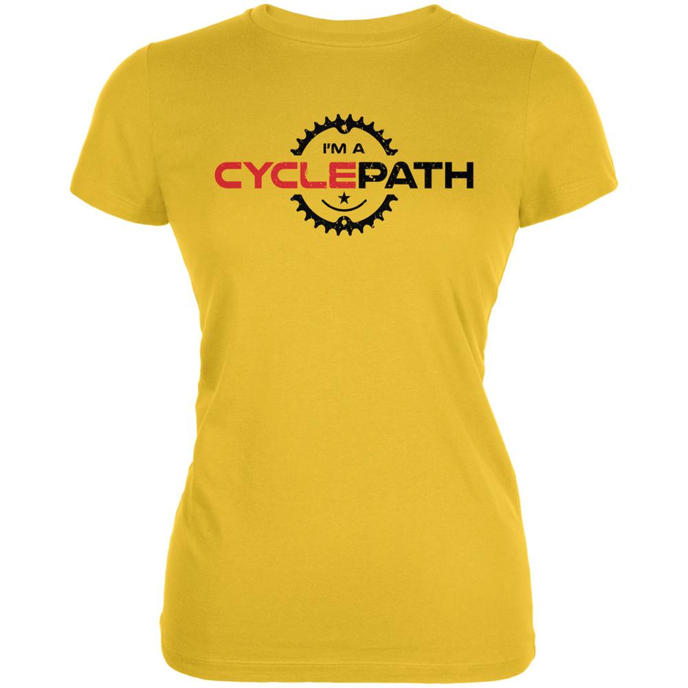 Biking I'm A Cyclepath Bright Yellow Juniors Soft T-Shirt Juniors T-Shirts Old Glory 2XL Yellow 