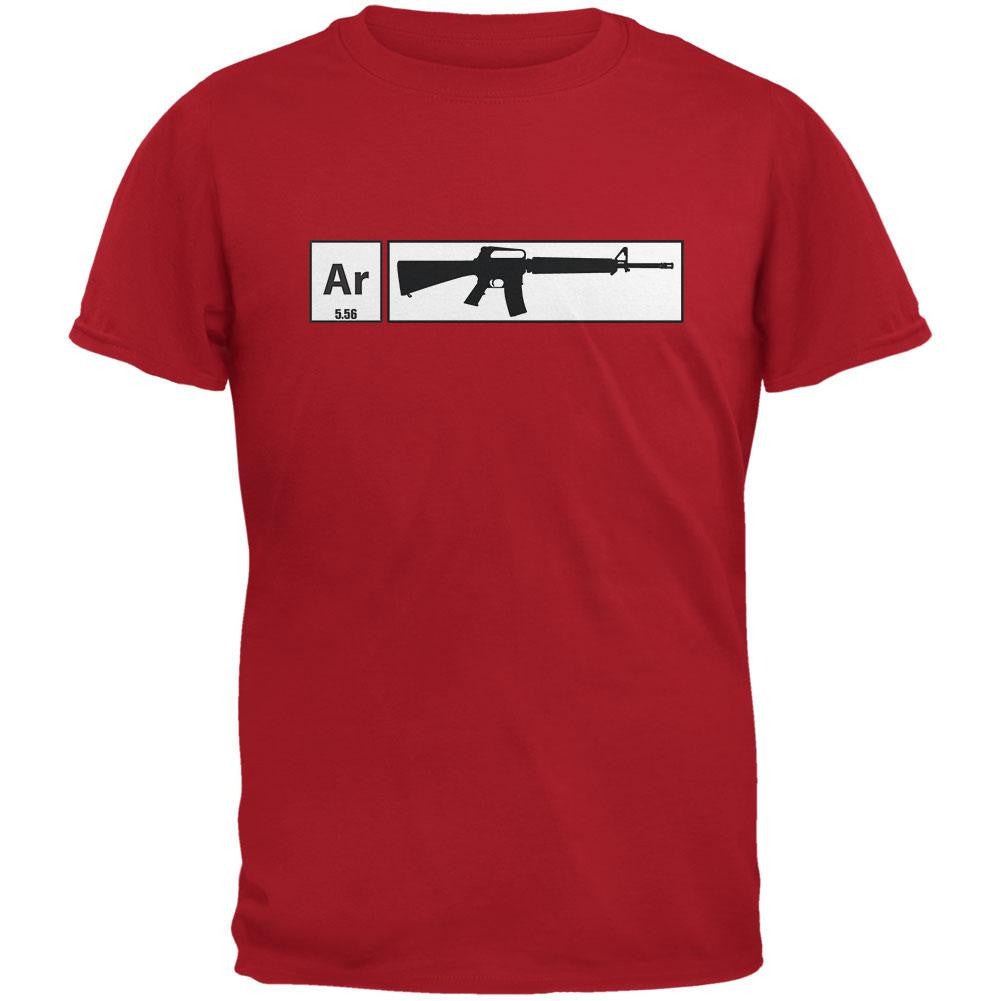 AR15 Element Periodic Table Red Adult T-Shirt Men's T-Shirts Old Glory 2XL Red 