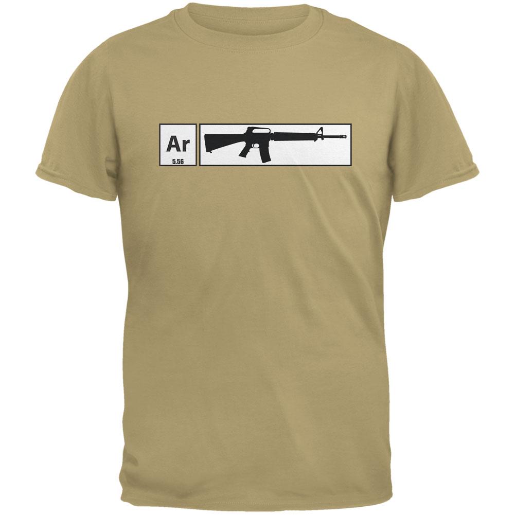 AR15 Element Periodic Table Tan Adult T-Shirt Men's T-Shirts Old Glory 2XL Beige 