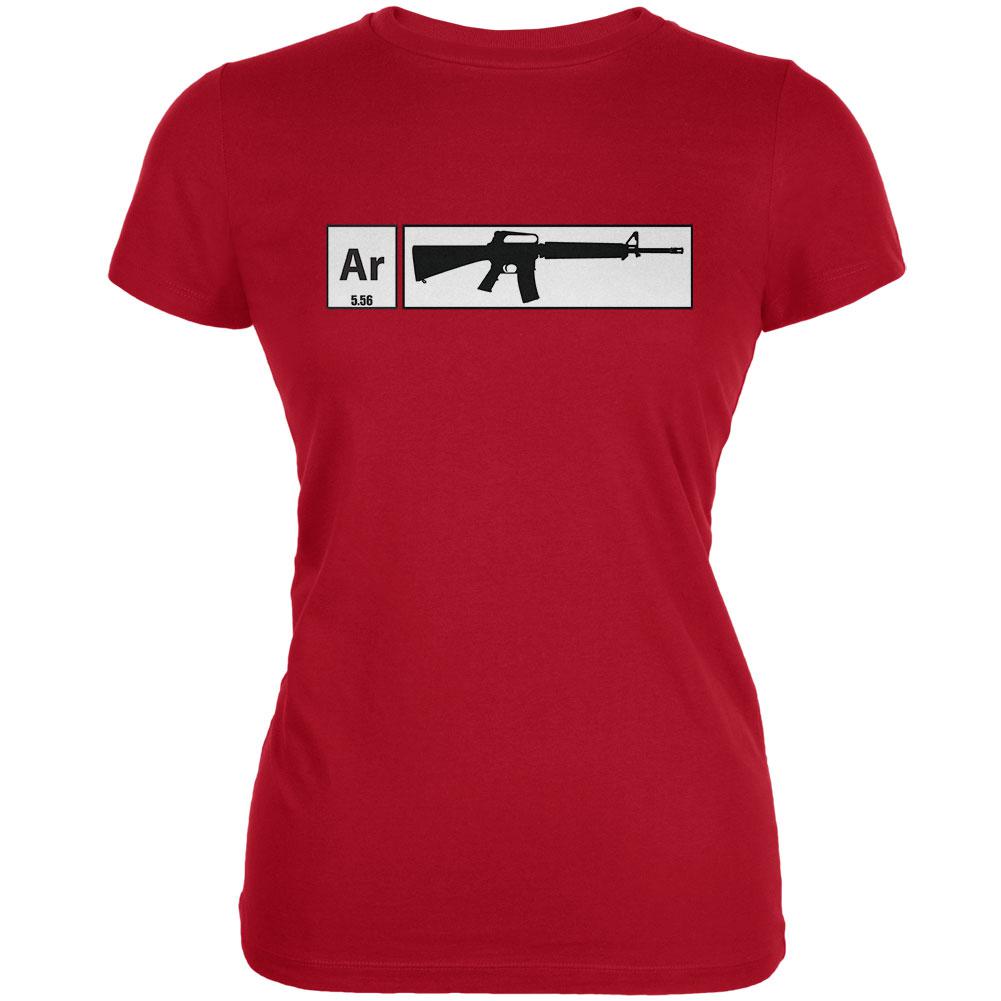 AR15 Element Periodic Table Red Juniors Soft T-Shirt Juniors T-Shirts Old Glory 2XL Red 