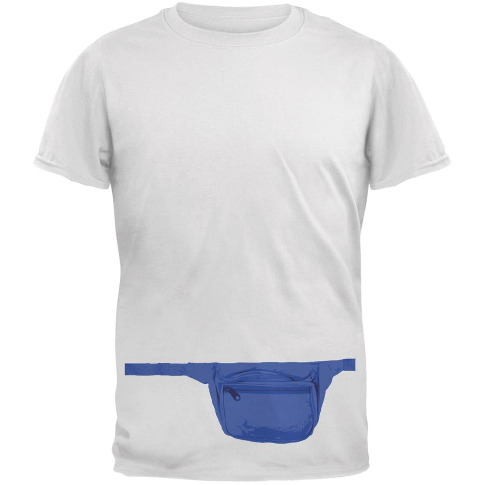 Funny Fanny Pack White Adult T-Shirt Men's T-Shirts Old Glory 2XL White 