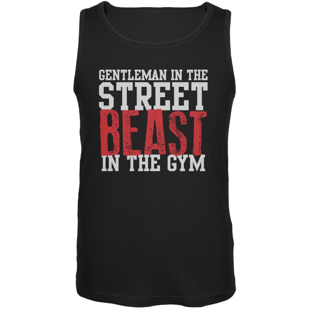 Gentleman In The Street Beast In The Gym Black Adult Tank Top Men's Tank Tops Old Glory 2XL Black 