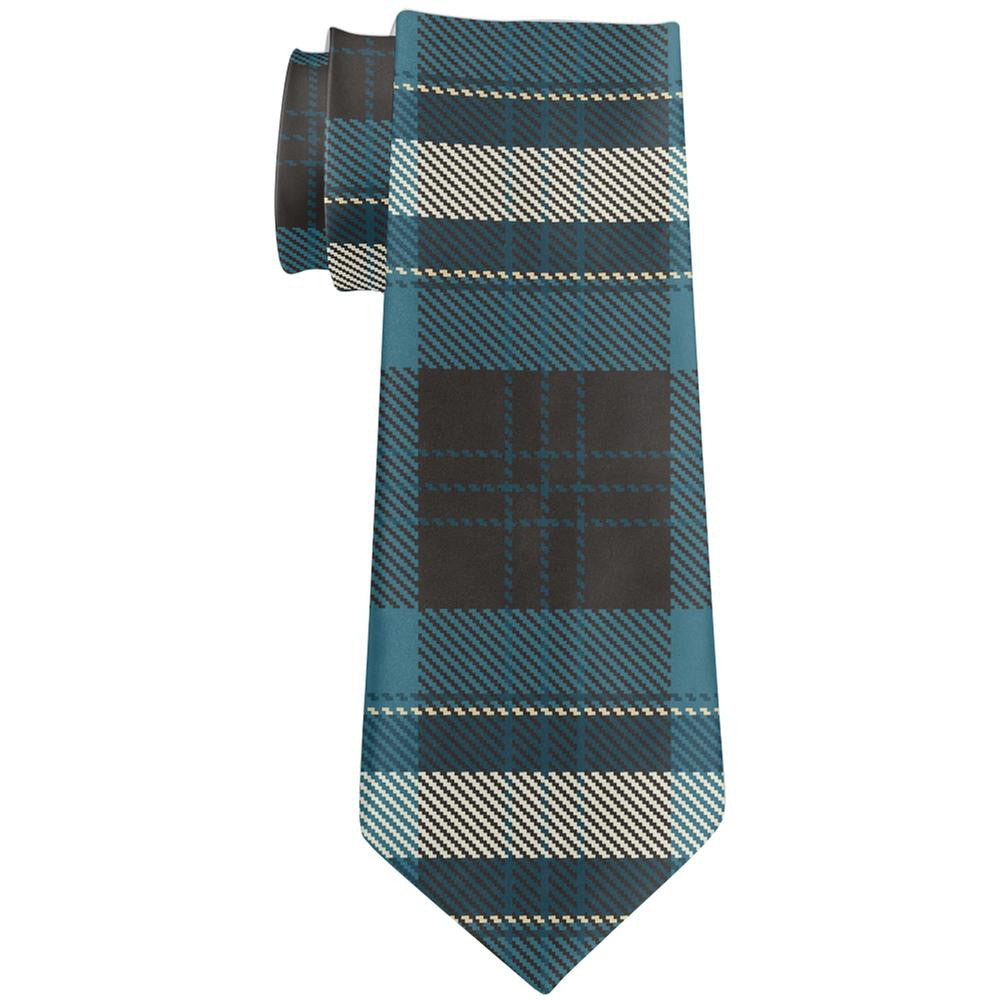 Blue Plaid All Over Neck Tie Men's Neck Ties Old Glory   