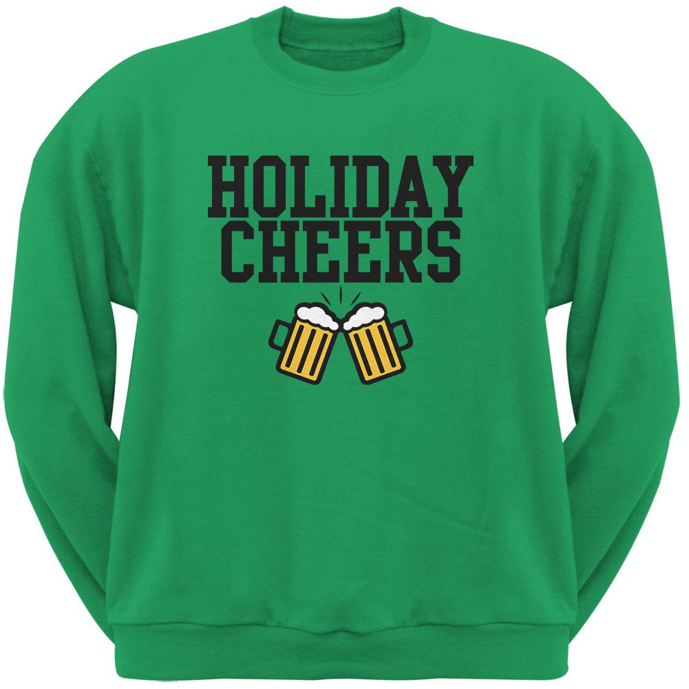 Christmas Holiday Cheers Irish Green Adult Sweatshirt Men's Sweatshirts Old Glory SM Green 