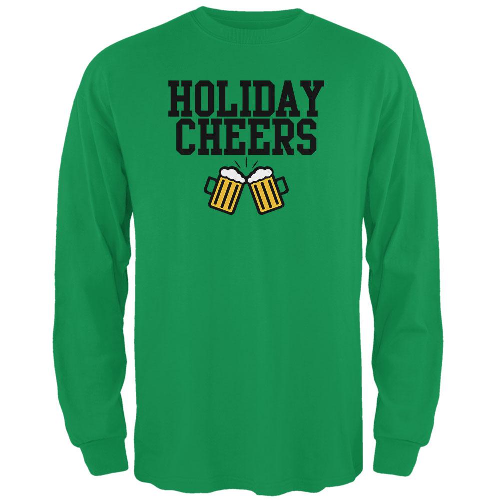 Christmas Holiday Cheers Irish Green Adult Long Sleeve T-Shirt Men's Long Sleeves Old Glory SM Green 